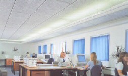 Grossraumb�ro mit indirekter Allgemeinbeleuchtung